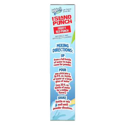 red punch, red punch drink mix, sugar free red punch, zero sugar red punch,Island Punch Mixing instructions, Wylers light singles to go mixing instructions, Island Punch Fruity Red Punch Singles to Go Drink Mix Mixing instructions