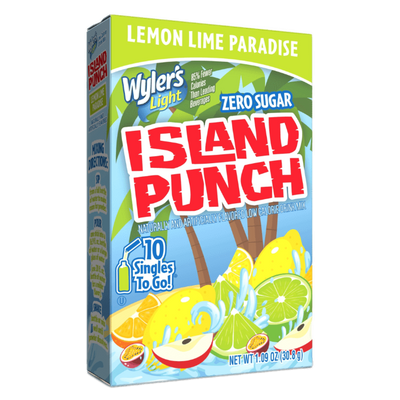 Island Punch Lemon Lime Paradise Water Drink Mix, lemon dime drink mix, lime drink mix, buy lemon and lime drink mix