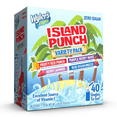 Island Punch, Island Punch Variety Pack, Wylers Light Island Punch variety pack, Island Punch singles to go variety pack, Island punch powdered drink mix, singles to go variety pack, drink mix variety pack, powdered drink mix variety pack