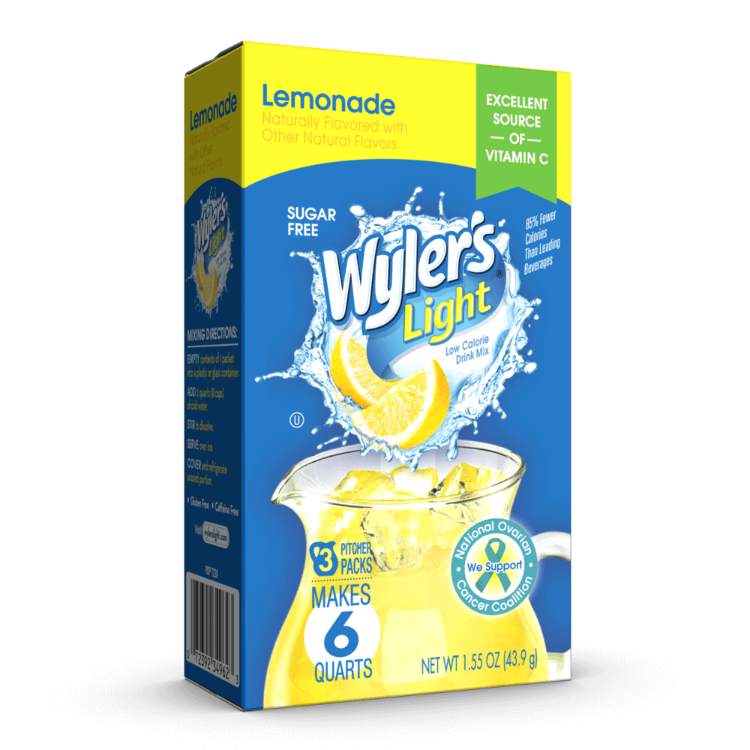 Lemonade SugarFree Pitcher Pack Drink Mix, 6qt Wyler's Light