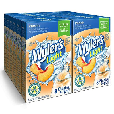 Wylers Light Peach Drink Mix Case of 12, Peach drink mix bulk, bulk peach drink mix, wholesale peach drink mix, peach drink mix wholesale, buy peach drink mix in bulk