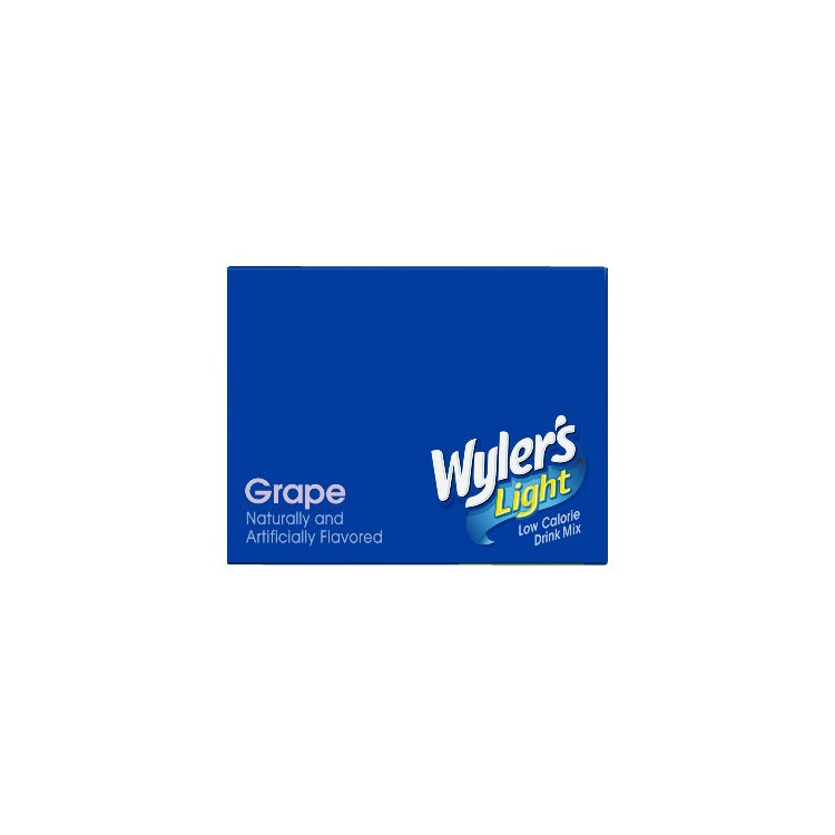 Wylers Light Grape Pitcher carton top of box, Grape drink carton, carton of grape drink mix