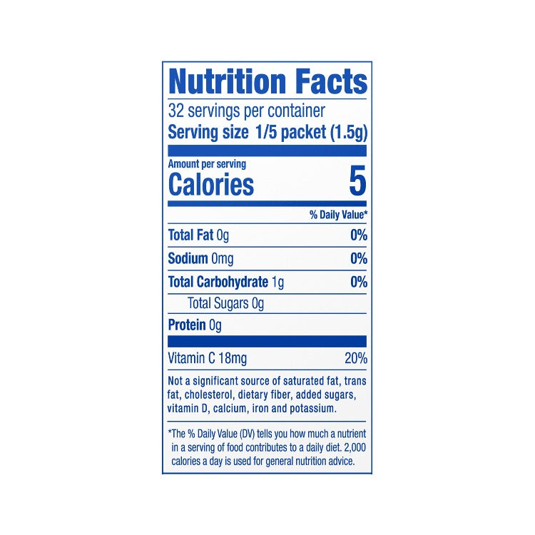 Wylers Light Kiwi Strawberry Nutritional Facts, Wylers Light Kiwi Strawberry Nutritional info, Nutritional info for Wylers Light Kiwi Strawberry Drink mix
