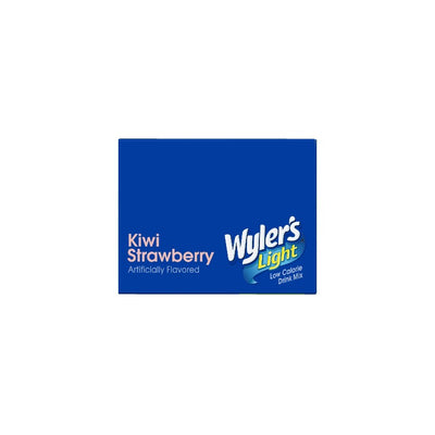 Wylers Light Kiwi Lemon Strawberry Pitcher Carton top of box, Kiwi Strawberry water flavoring, order Kiwi Strawberry drinks, buy Kiwi Strawberry drinks, Kiwi Strawberry powdered drink mix pitchers