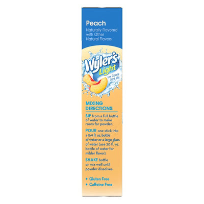 Wylers Light Peach Singles to Go Drink Mix Directions, Singles to go mixing directions, Wylers singles to go instructions