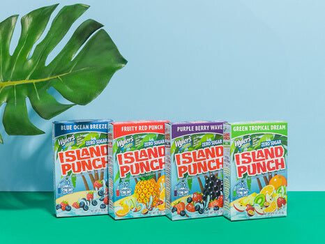 Island Punch Flavored Water Packets, Island Punch Drink Mix Boxes