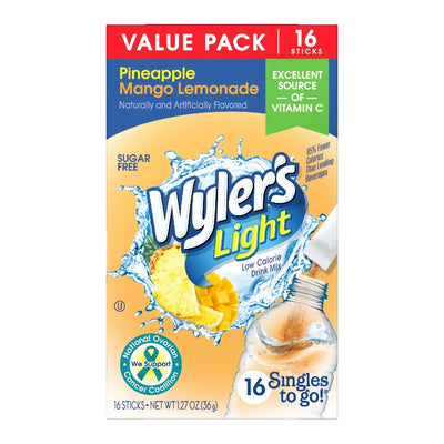 Wyler's Light Pineapple Mango Lemonade Water Flavor Packets Box