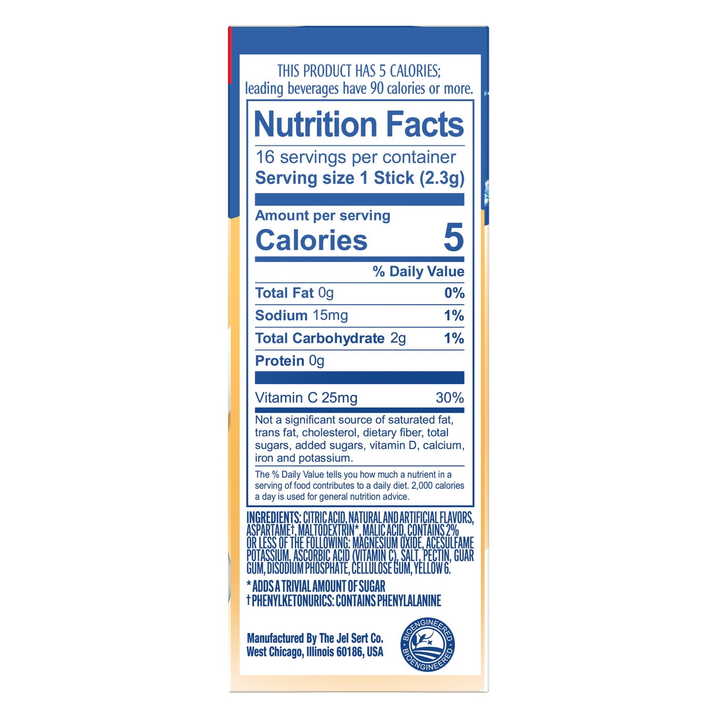 Pineapple Mango Lemonade Flavored Water Nutrition Facts