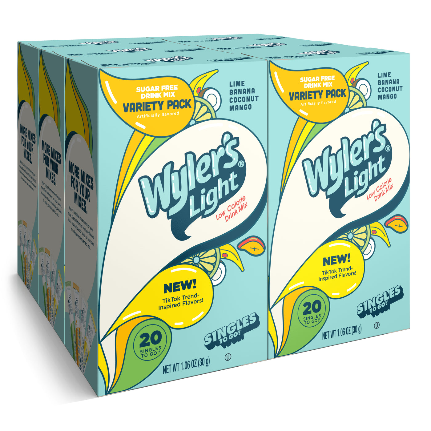 Wyler's Light Viral Vibes Flavored Water Packet Variety Pack 6ct, Bulk Flavored Water Packets. Bulk Flavored Water Packets for Water