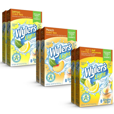 Wyler's Light Tea, Tea drink mix packets, sugar free iced tea packets, iced tea drink mix packets, Iced Tea singles to go