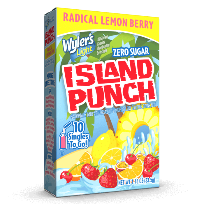 Radical Lemon Berry, Radical Lemon Berry Island Punch, Island Punch Radical Lemon Berry Singles to Go, Lemon Berry drink mix, lemon berry powdered drink mix