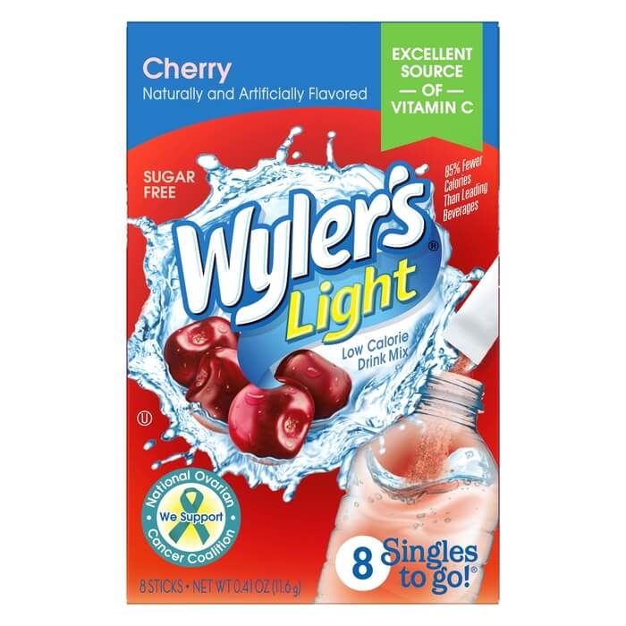 Wylers Cherry Drink Mix, Cherry Drink Mix, Order cherry drink mix, shop for cherry drink mix, cherry drink mix near me, Cherry flavored drink mix
