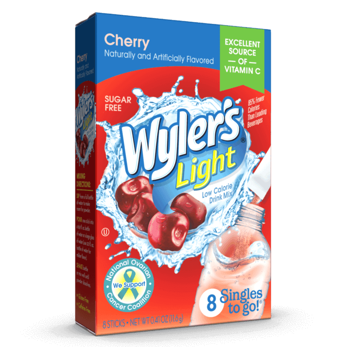 cherry flavored water, cherry flavored drink mix, cherry flavored drink mix, cherry singles to go