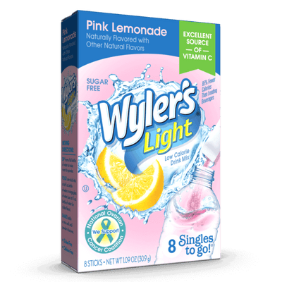 Wyler's Light Pink Lemonade Singles to Go Drink Mix, Pink Lemonade water enhancer, pink lemonade water flavoring, pink lemonade singles to go, singles to go drink mix, Pink Lemonade, Pink lemonade drink mix