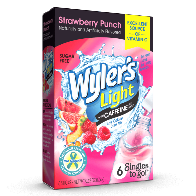 Strawberry punch, strawberry punch with caffeine, strawberry punch to go, strawberry punch drink mix with caffeine, wylers strawberry punch, wylers light strawberry punch, strawberry punch in bulk, Wyler's Light Strawberry Punch With Caffeine Drink Mix