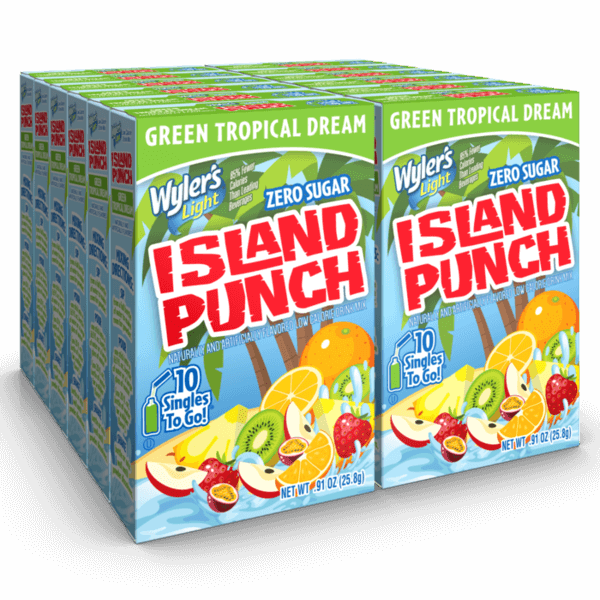 Wyler's Light Island Punch Drink Mix Green Tropical Dream