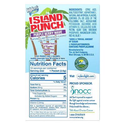 Island Punch Purple Berry Wave Nutritional Information
