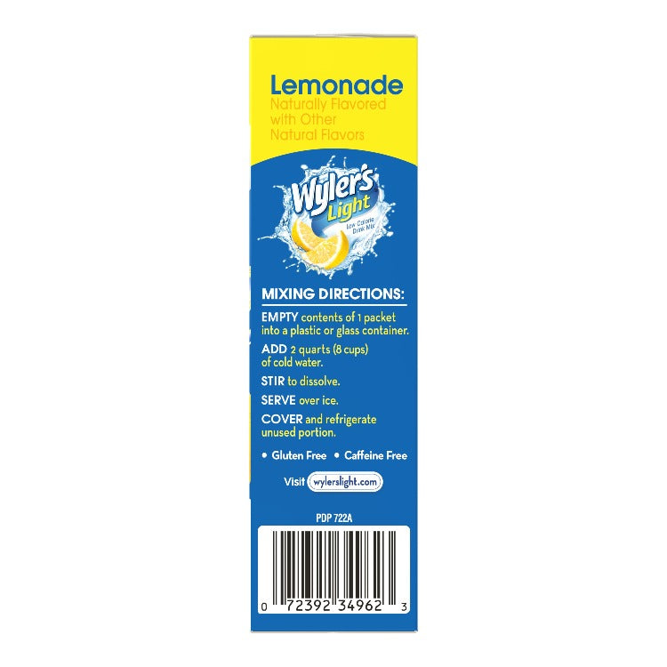 Lemonade pitcher pack mixing directions, pitcher pack mixing directions, wylers lemonade, wylers light lemonade drink, lemonade drink mixes
