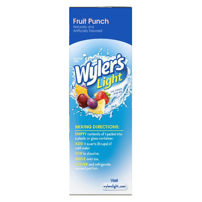 Fruit Punch Pitcher Mixing Directions, Wylers Light Fruit Punch Pitcher Carton Mixing directions