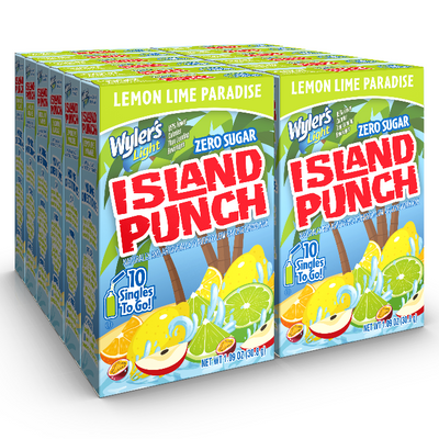 Island Punch Lemon Lime Paradise drink mix case of 12, Lemon Lime Paradise Bulk, Bulk Lemon and lime drink, wholesale lemon lime drink, bulk lemon lime drink