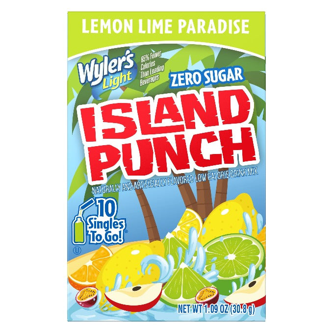 Island Punch Lemon Lime Paradise Zero-Sugar Singles To Go Drink