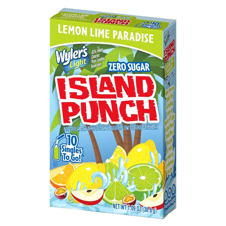 Island Punch Lemon Lime Paradise Zero-Sugar Singles To Go Drink