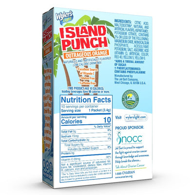 Island Punch Outrageous Orange Singles to Go powdered drink mix