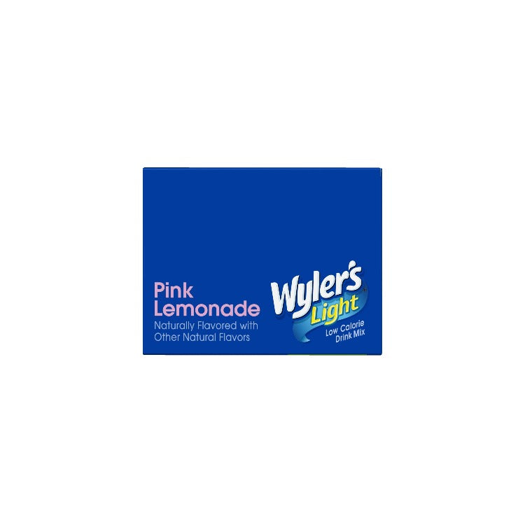 Wyler's Light Pink Lemonade Pitcher Pack Carton Top of Box, Pink Lemonade Mix for Pitchers